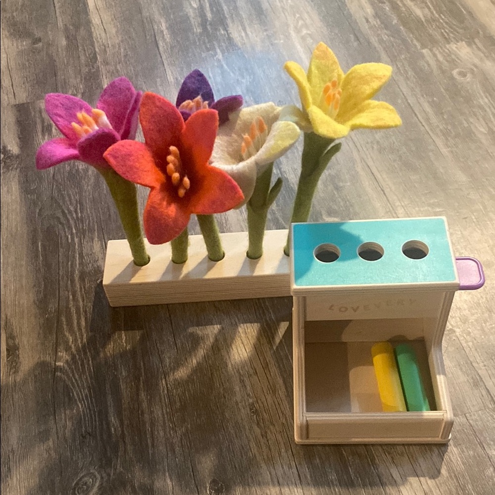Colorful Felt Flower Toy Set